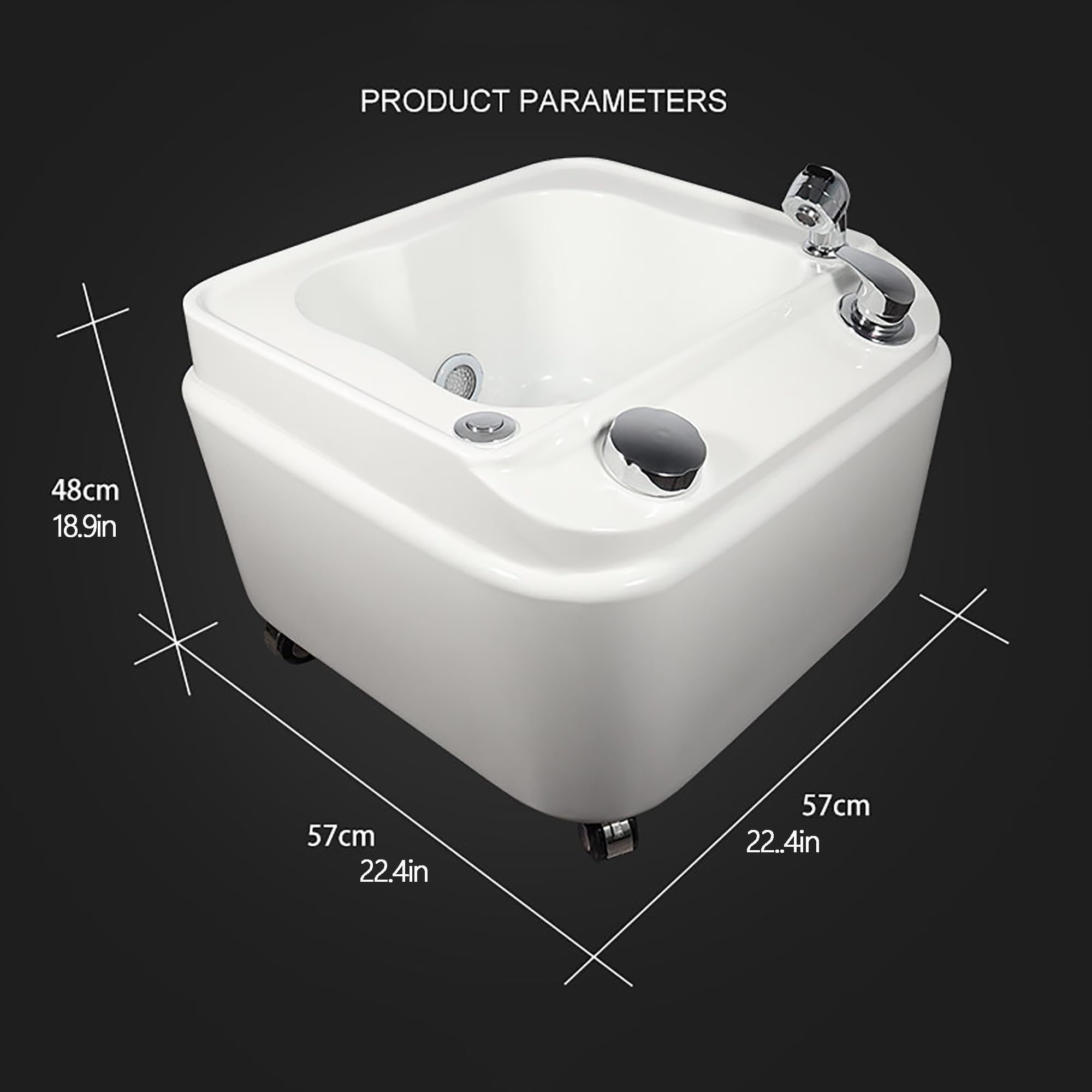 ZGNMK Acrylic Foot Bath, with Gradient Colorful Lights Foot Spa, Foot Massager with Heater, Foot spa and Massager with Heater, Bubble, Infrared with Temperature Control