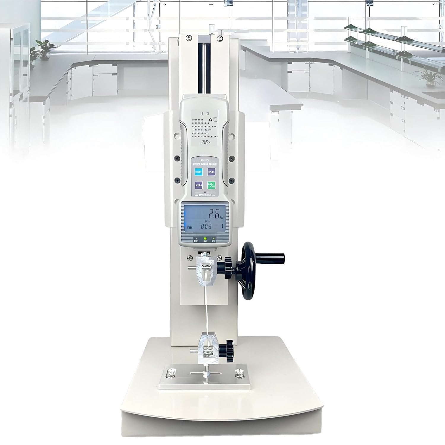 LSHFYV 10N-2000N Digital Force Gauge Push Pull Gauge, 270mm Stroke Tensile Tester, Digital Force Gauge Combo, for Elongation and Compression Tests. with Five Probes and Versatile Clamps Standard-100N