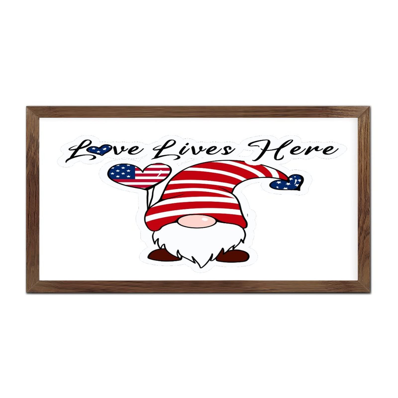 Plaque murale 4th of July Love Lives Here pour sublimer votre salon avec un style américain