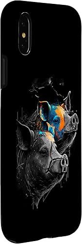 Miniatura 9 de iPhone 12 mini Artful Portrait of two Pigs Case