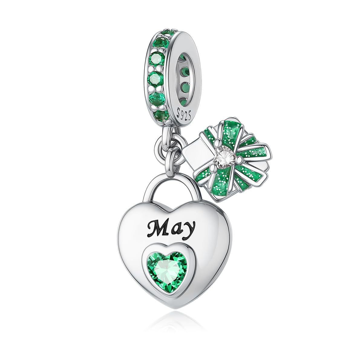 ChenYuTe 925 Sterling Silber Charms heart - Geburtstag Charm