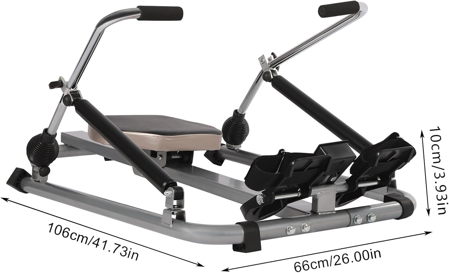 Máquina de remo hidráulica móvil ajustable para cardio plegable con monitor LCD, máquina de remo suave para gimnasios, casas privadas, empresas, clubes de fitness