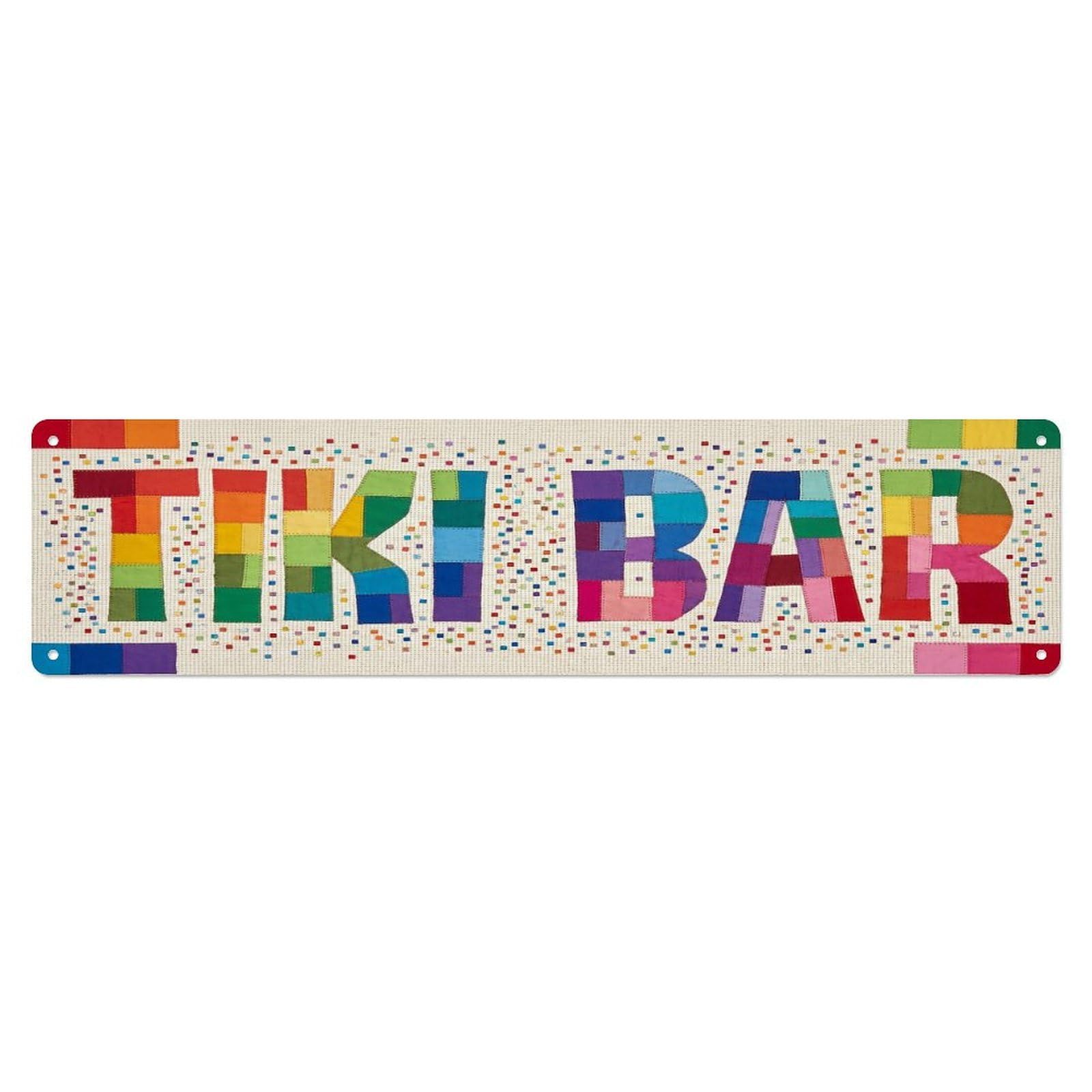 Tiki Bar Outdoor Garden Decor Tropical Beach Bar Multicolor Metal Tin Sign