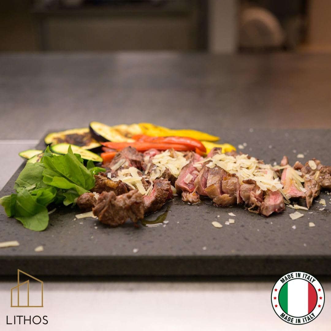 PIASTRA PIETRA LAVICA OLLARE + TELAIO INOX 39 X 35 X 2 PER PIZZA FORNO A GAS ELLETRICO BARBECUE REFRATTARIA PER CARNE BISTECCHIERA ANTIADERENTE