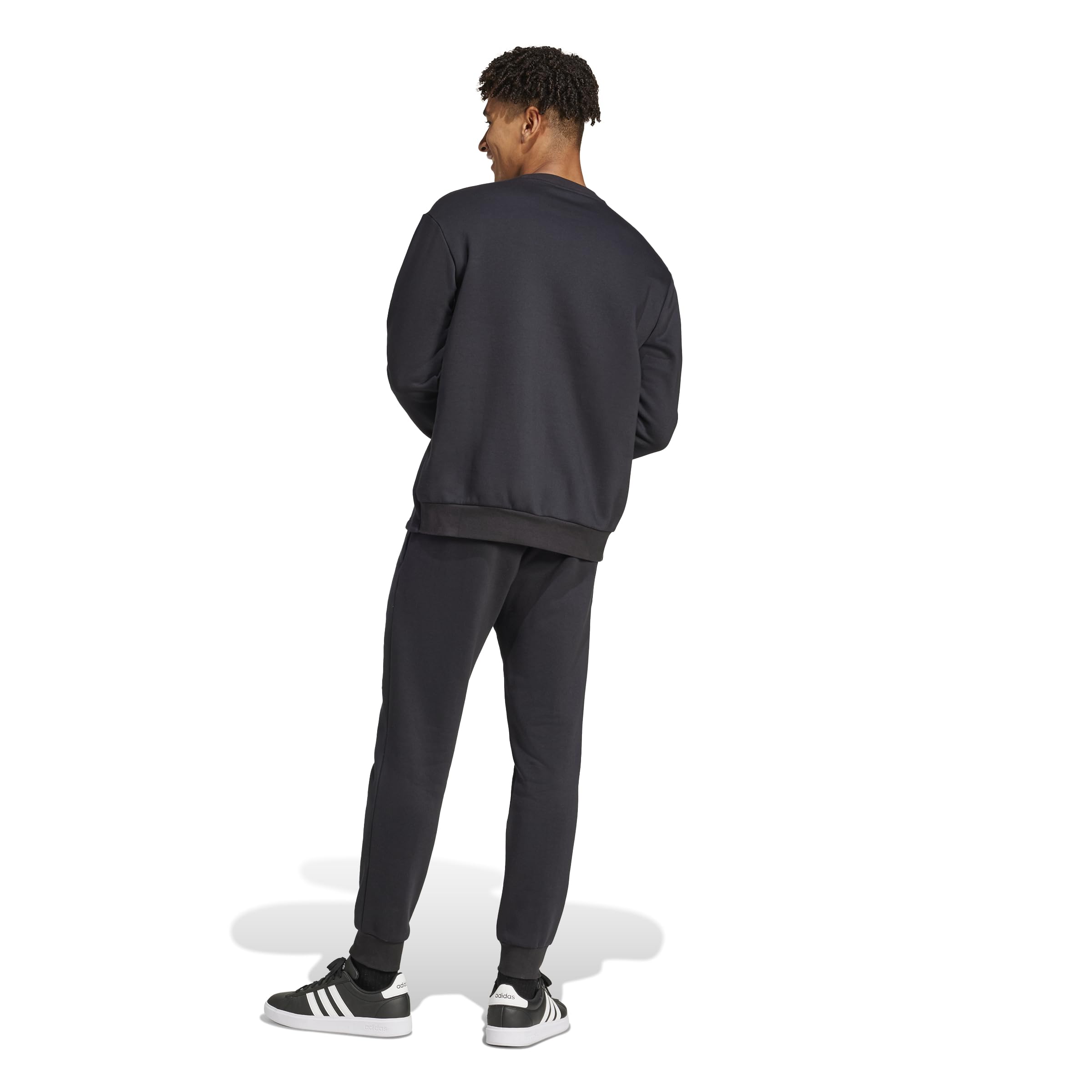 Adida Tuta da Uomo Big Logo Fleece Colorblock Nera Codice JI8865