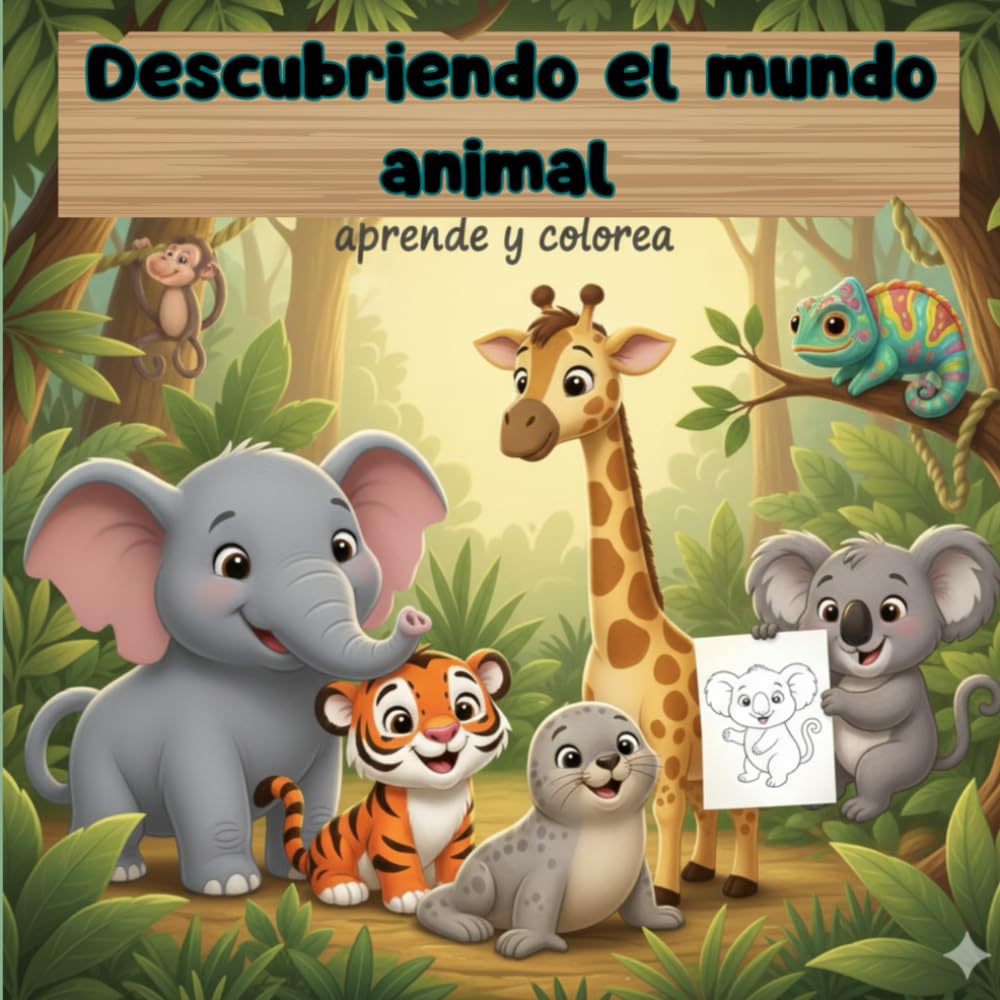 Descubriendo el mundo animal: Curiosidades de Animales para Niños: Aprende datos divertidos de 31 animalitos y colorealos contiene ilustraciones ... y diviértete sin pantallas | Para niños