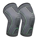 🎾 Ideal para: Correr, CrossFit, Caminar, Ejercicio, Ciclismo, Baloncesto, Tenis, Sentadillas, Levantamiento de Pesas - para todas las actividades deportivas que implican una gran cantidad de estrés en las articulaciones. Nuestras mangas de compresión para la rodilla vienen en una variedad de tamaños (M/L/XL/XXL) que pueden satisfacer las necesidades de varias personas. Se puede ocultar bajo los pantalones y se ajusta a la rodilla de forma más discreta y cómoda que las rodilleras de Velcro.