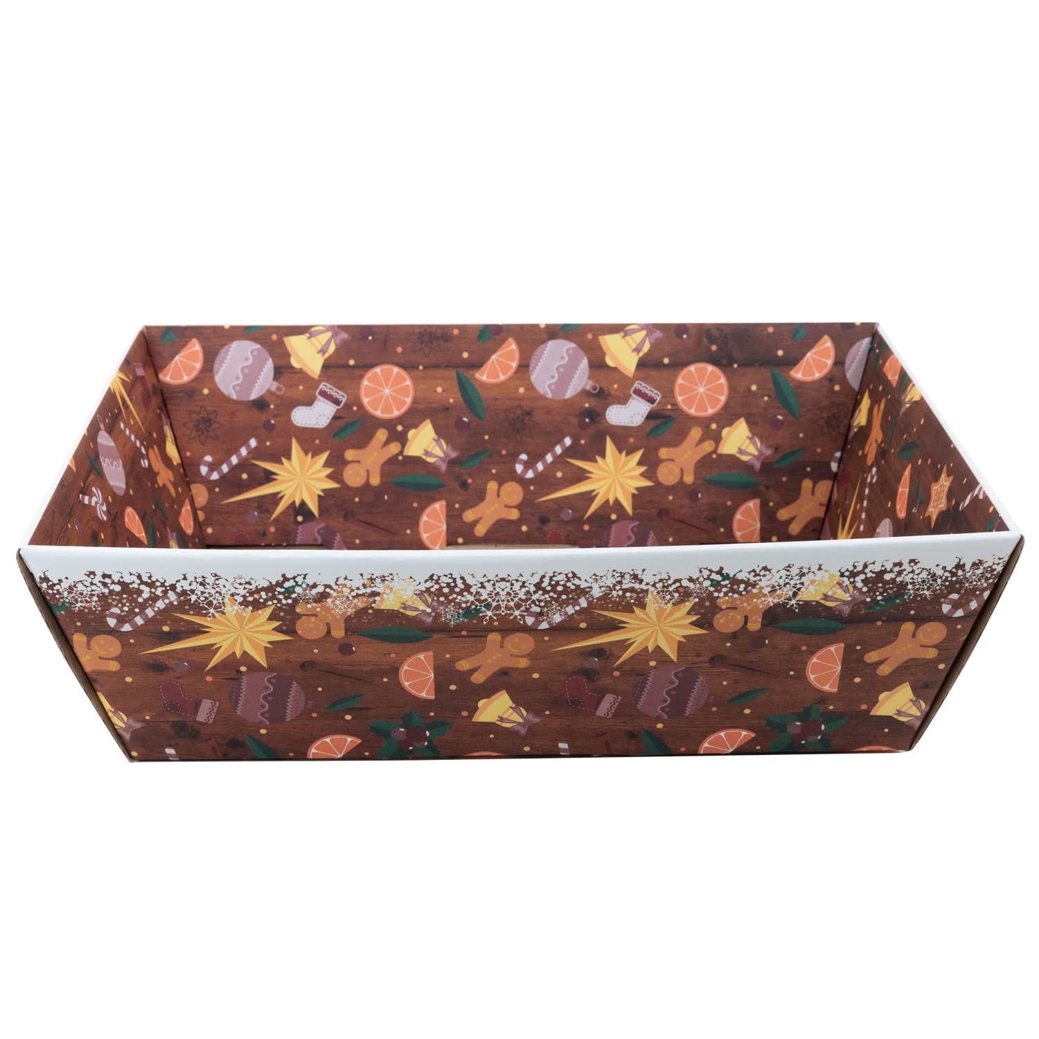 PresentFill® 10 x Cesto regalo natalizio Bordeaux vuoto senza contenuto - cesto regalo in cartone ondulato riciclato al 100% ecologico - rettangolare - in vari colori - Made in Germany