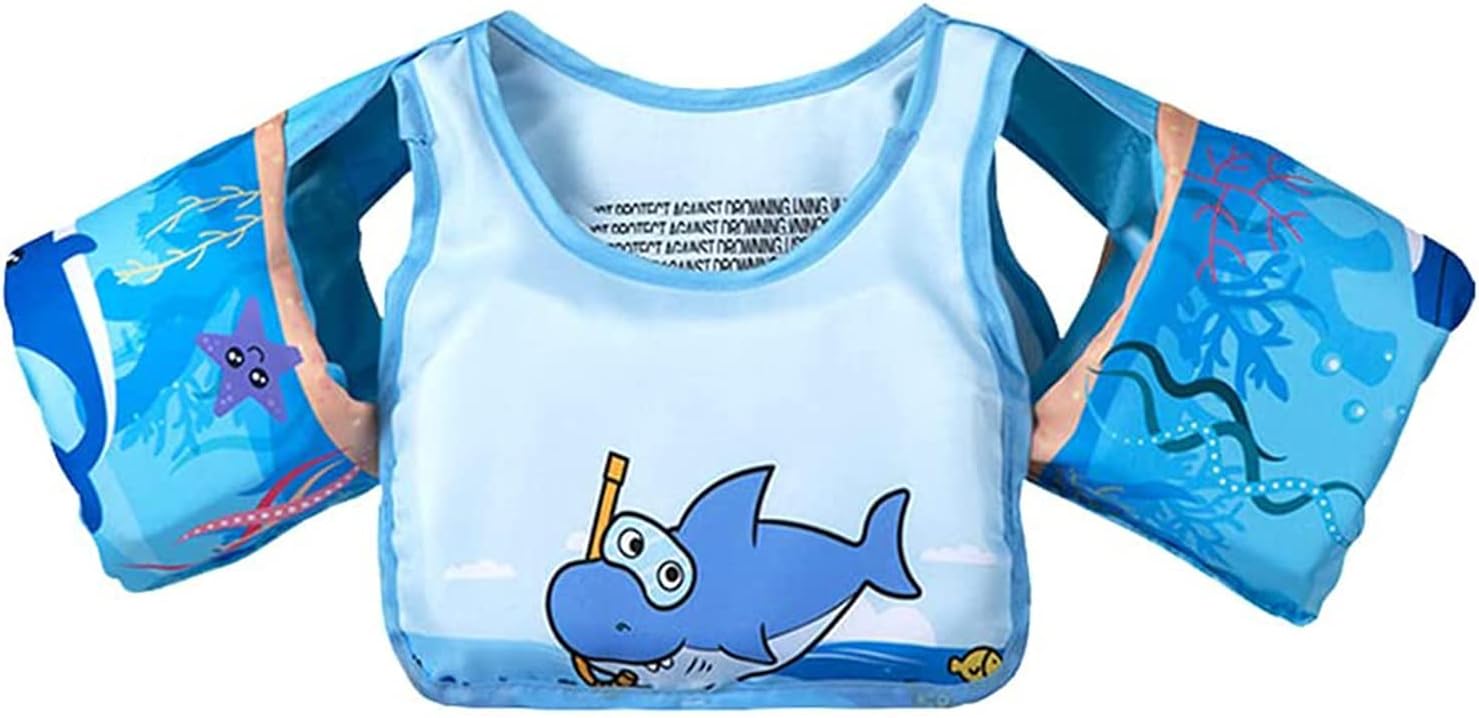 ELECDON Swim Vest Kids, For 30-55 Pounds Boys and Girls, Toddler Floats with Shoulder Harness Arm Wings Children Safety Buoyancy Vest Baby Arm Foam Drifting Floating Swimming Aid