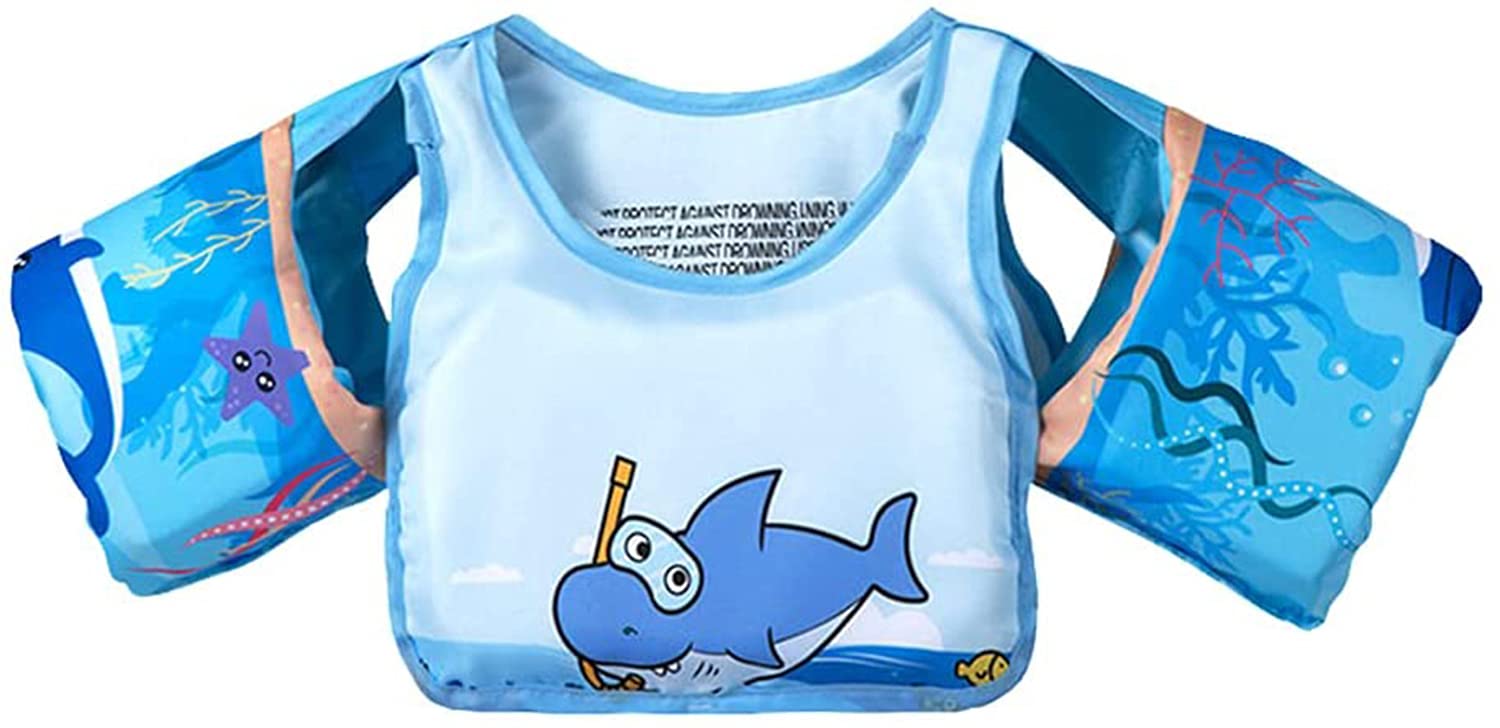 ELECDON Swim Vest Kids, For 30-55 Pounds Boys and Girls, Toddler Floats with Shoulder Harness Arm Wings Children Safety Buoyancy Vest Baby Arm Foam Drifting Floating Swimming Aid