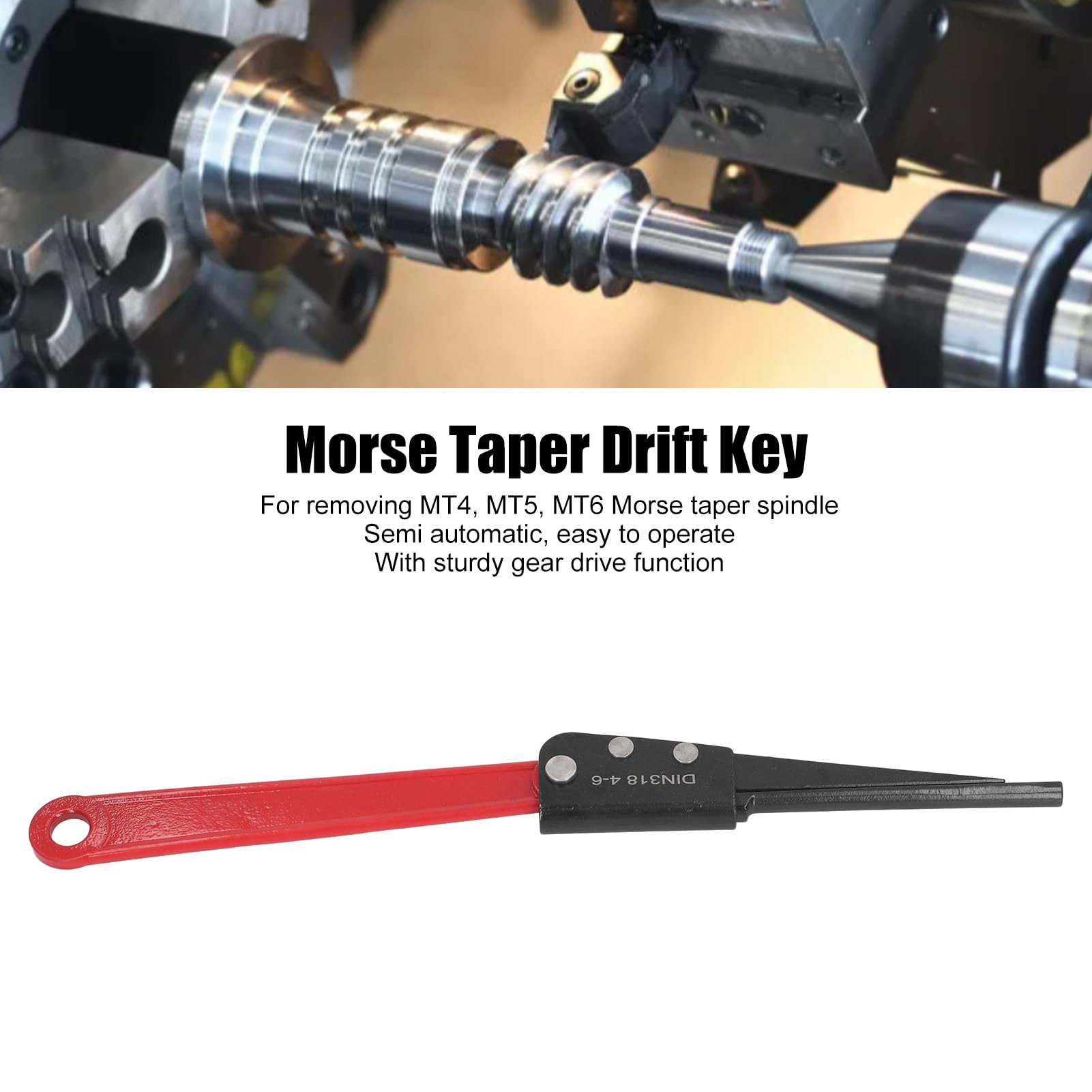 MT4 MT5 MT6Morse Taper Spindle Disassembly Tool Semi Automatic Arbor Shank Drift Key Remover