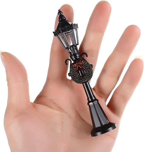 Miniatura 6 de Accesorios de lámpara de Navidad para poste de aldea modelos de luz de calle de Navidad, lámpara de hadas de pueblo, luz de calle pequeña para casa