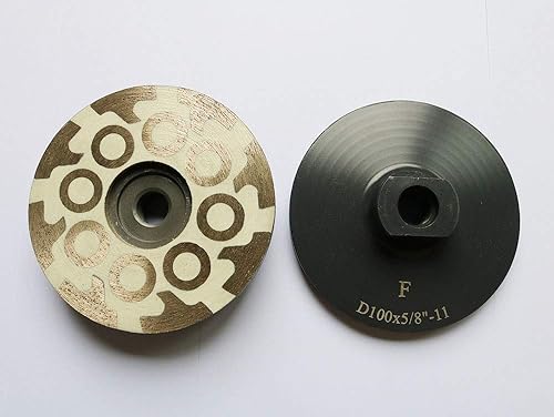 Miniatura 2 de JDK - Muela abrasiva de resina de diamante de 4 pulgadas con rosca de 58 pulgadas - 11 para piedra de granito y azulejos (fino)