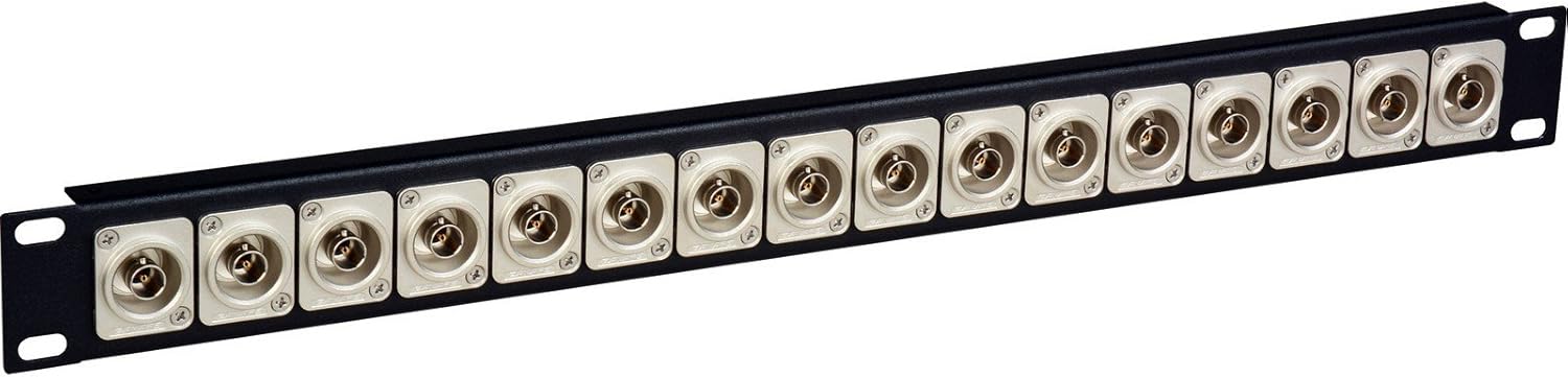 16XBNCR-CAN, 4K 12G-SDI Feed Through Recessed BNC Patch Panel