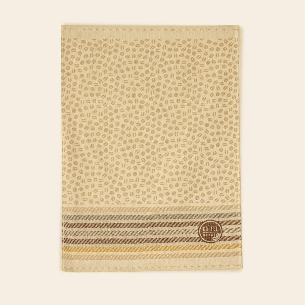 ZWOLTEX – Zestaw ręczników kuchennych, 3x chłonne ścierki kuchenne 50x70 cm COFFEE, 100% bawełna 200 g/m2, ściereczki w opakowaniu prezentowym, z certyfikatem OEKO-TEX – Beżowy