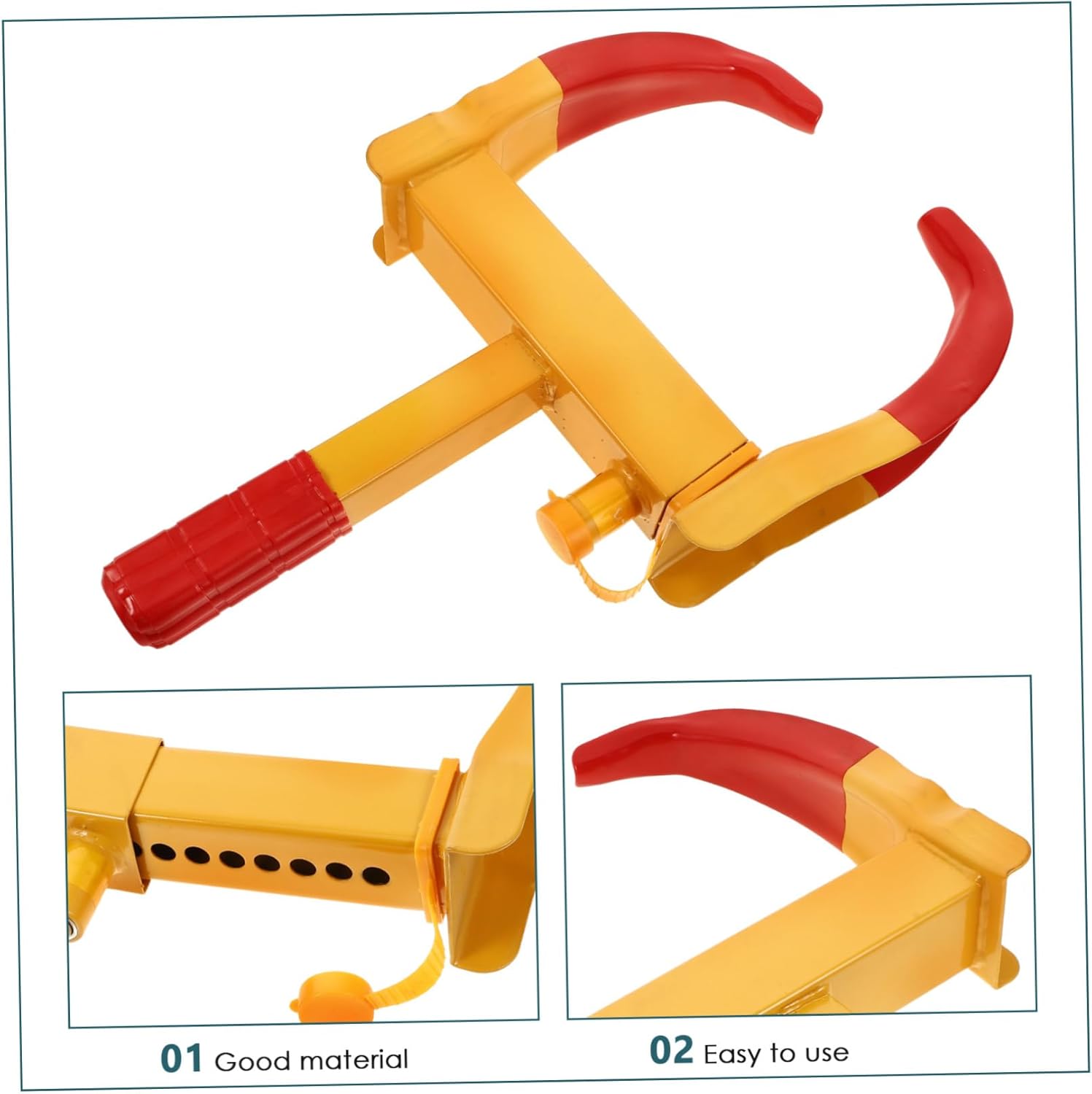 OUNONA Wheel Clamp Lock for Cars and Trailers Portable Theft Tyre Claw Lock with High Security Design Easy Installation for Golf Carts Suvs and Trucks