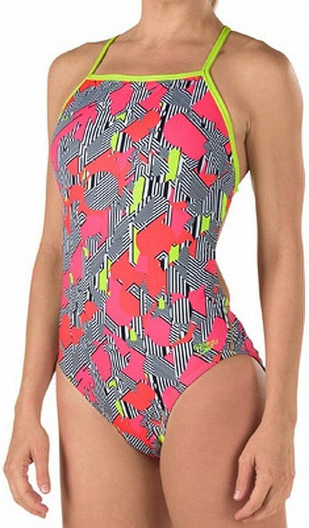 Speedo Women's Swimsuit One Piece Endurance The One Printed Team Colors - Discontinued : Clothing, Shoes & Jewelry