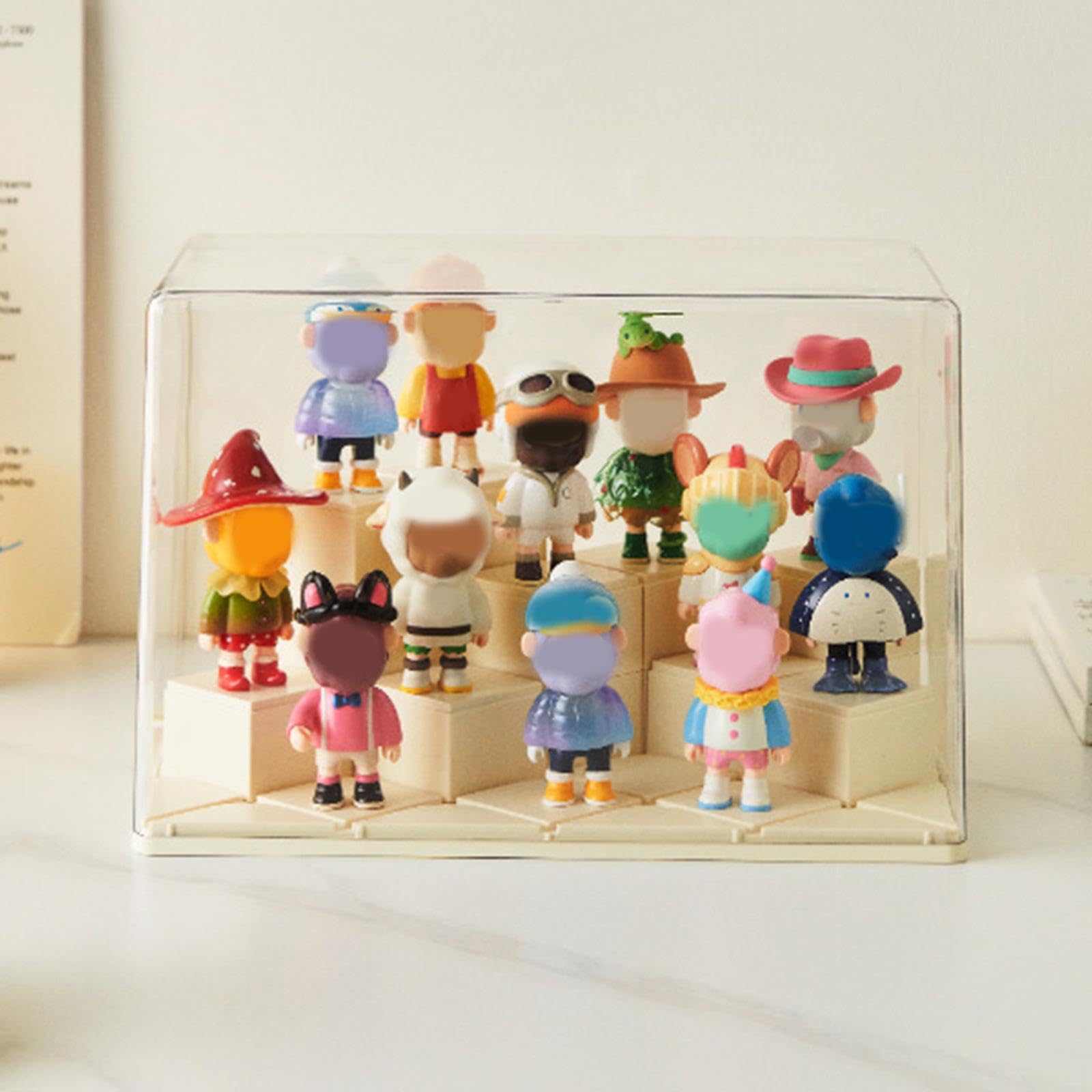 Estuche de exhibición de figuras sencillo y elegante. Hermosa caja