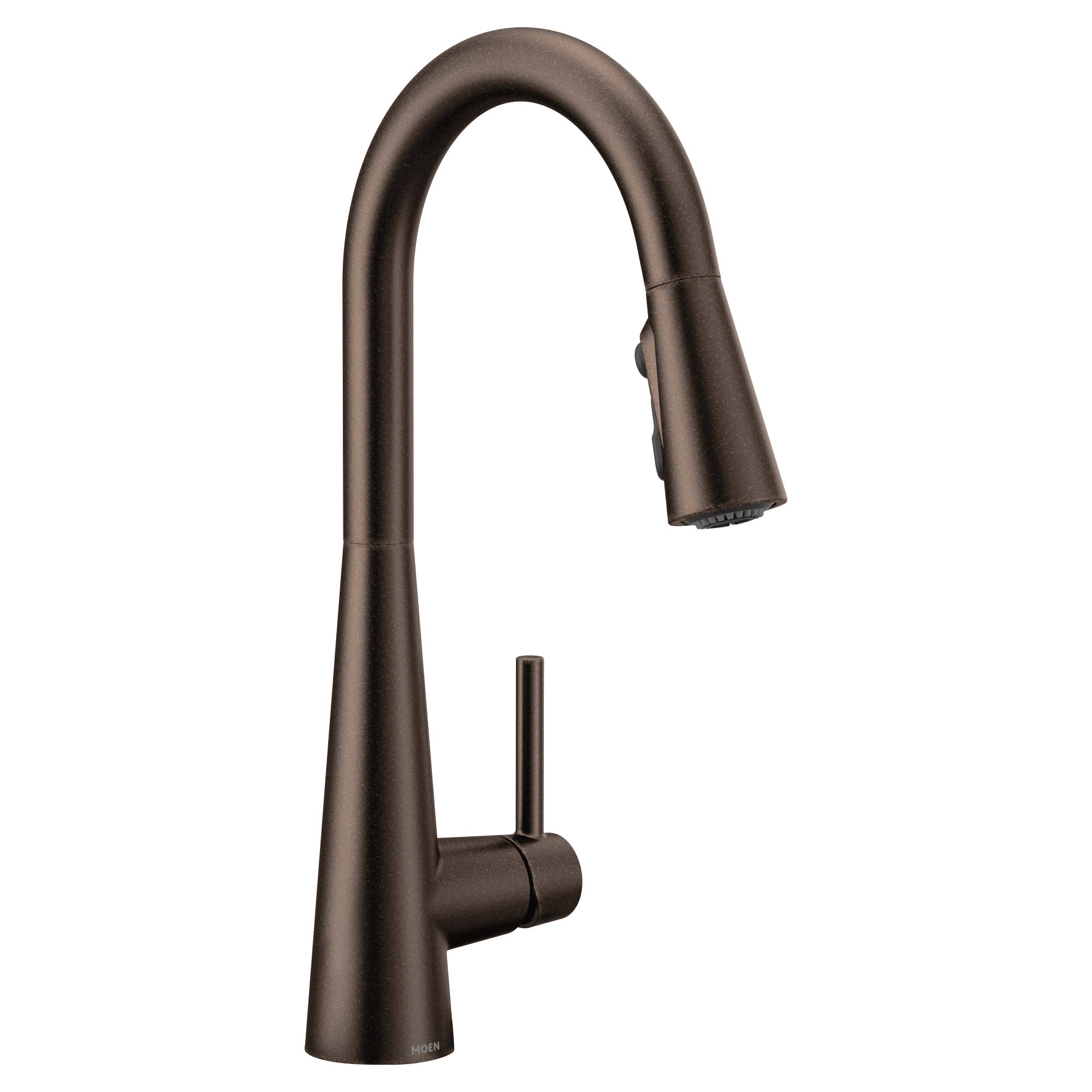 Moen 7864ORB Robinet de cuisine élégant à une poignée à haut arc avec Power Clean, bronze huilé