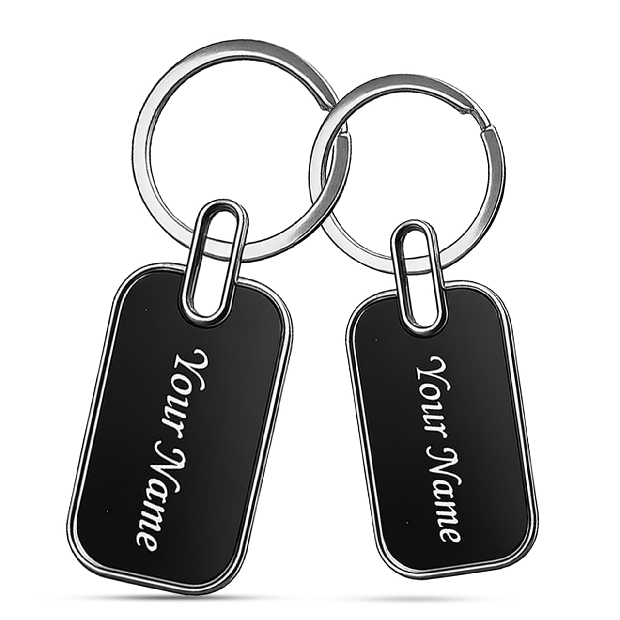 Personalized Metal Keychain with Custom Name Engraving - Premium Stainless Steel Key Ring, Corporate Gift, Couple Gift for Anniversary, Wedding, Office & Special Occasions, Gift Box Packing-picture-10