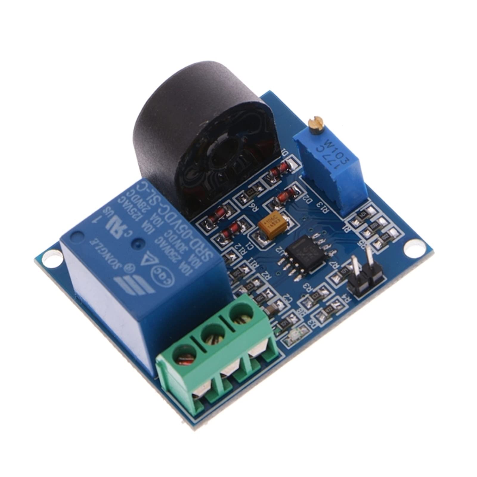 AERBNYEQP 5A Overcurrent Protection Relay Module AC Current Detection Board 12V/5V(12V)