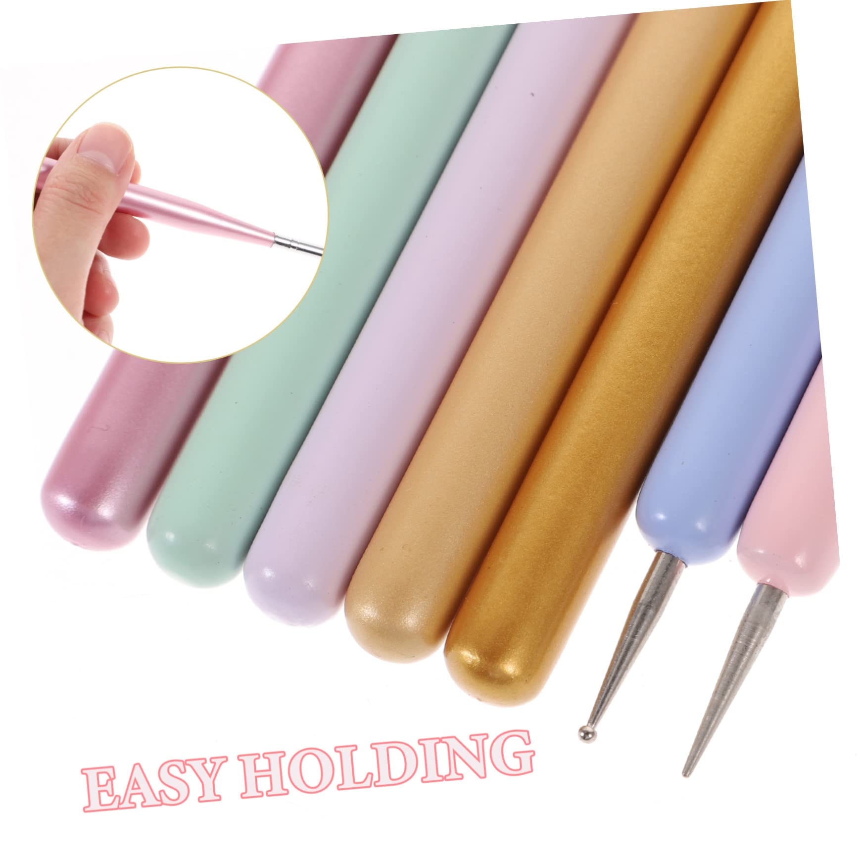 FOMIYES 5 Set Di Forniture Per Nail Art Set Di Pennelli Per Pittura Manicure Per Professionisti E Principianti 7 Pezzi*5