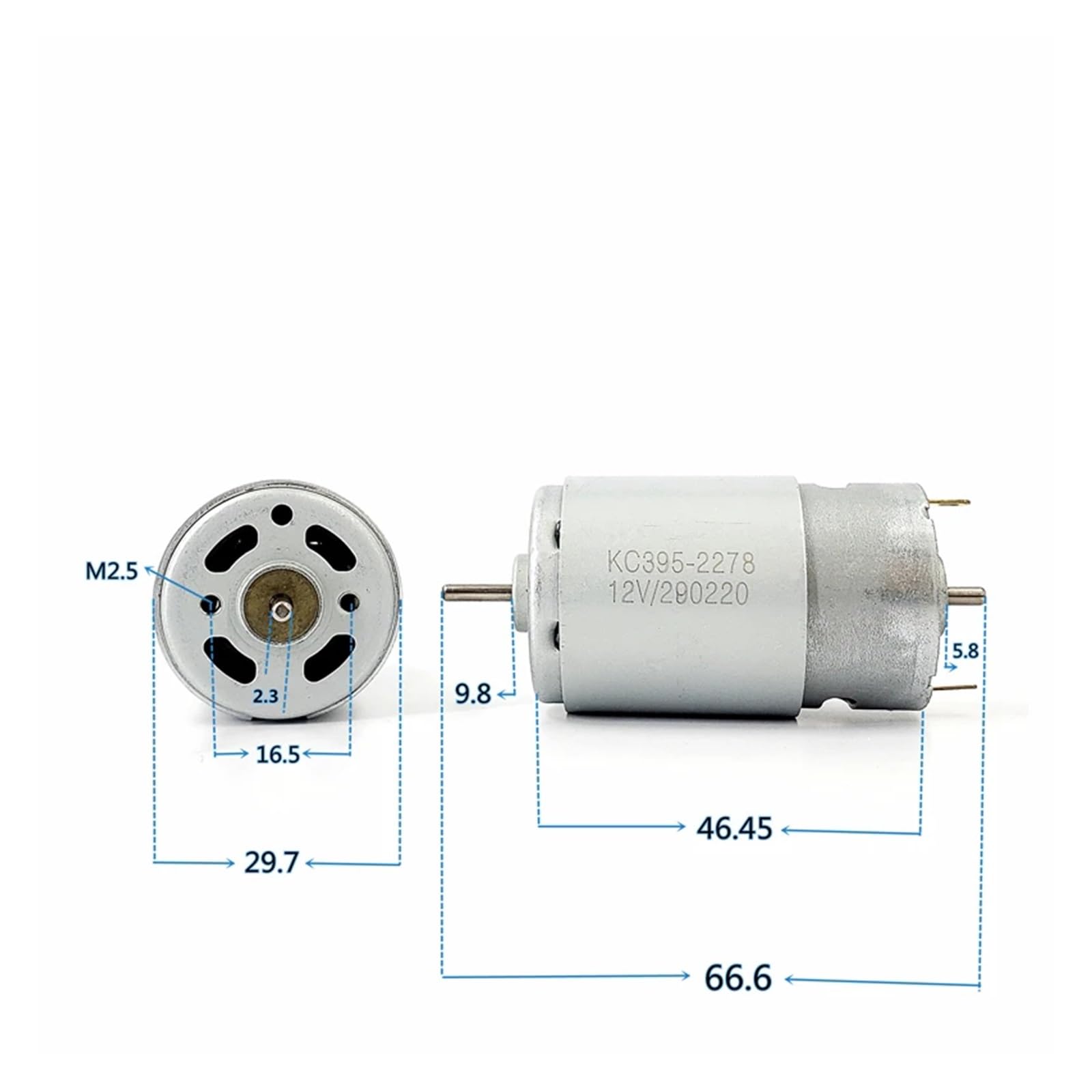 395-2278 12V 5000rpm Carbon Brush 395 DC Electronic Starter Dual shafts Large Torque Electronic Starter Moteur