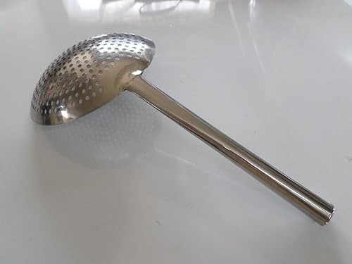 Miniatura 2 de Zhenmei colador comercial resistente del skimmer del acero inoxidable 8 pulgadas diámetro 17 pulgadas de largo