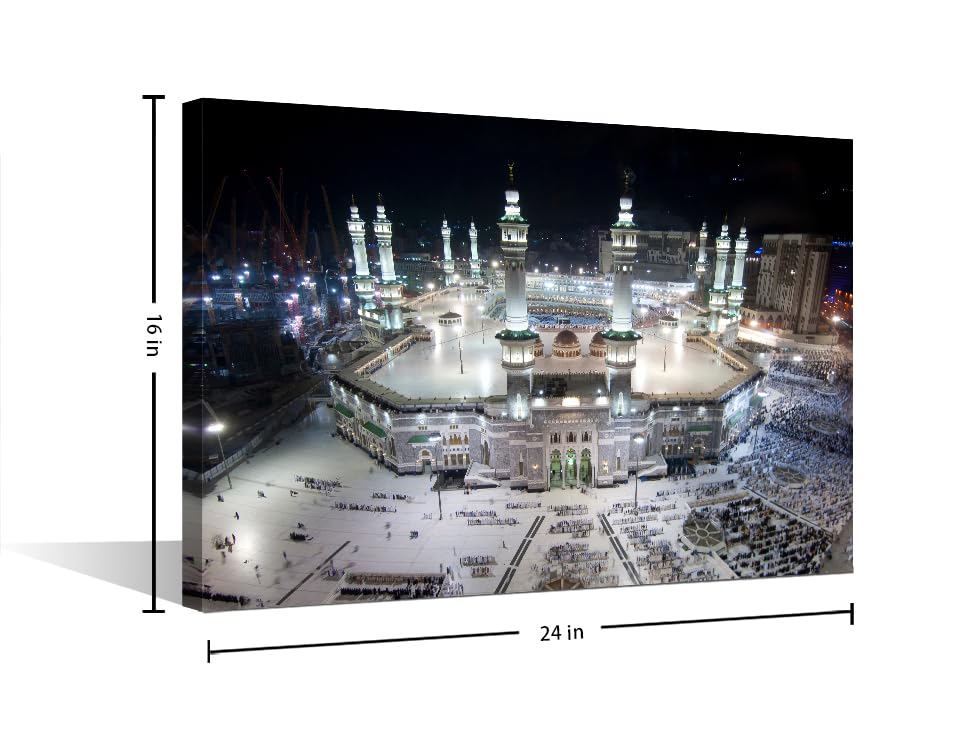 Tableau mosquée de La Mecque Alkaaba cadre TISHIRON déco