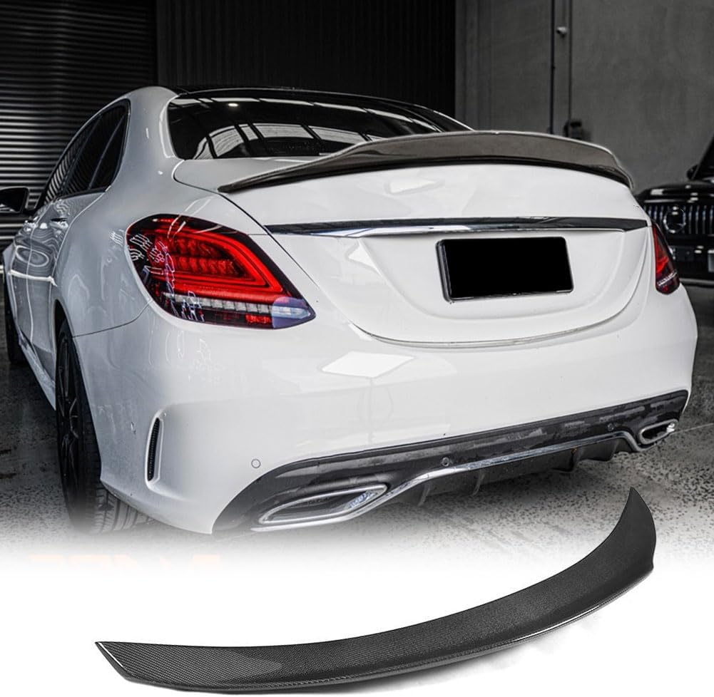 MCARCAR KIT W205 Carbon Fiber Trunk Spoiler for Mercedes Benz 2015-2021 C Class C300 C180 C200 C250 C400 C43 C63 AMG Sedan Rear Boot Lid Highkick Wing Lip Factory Outlet