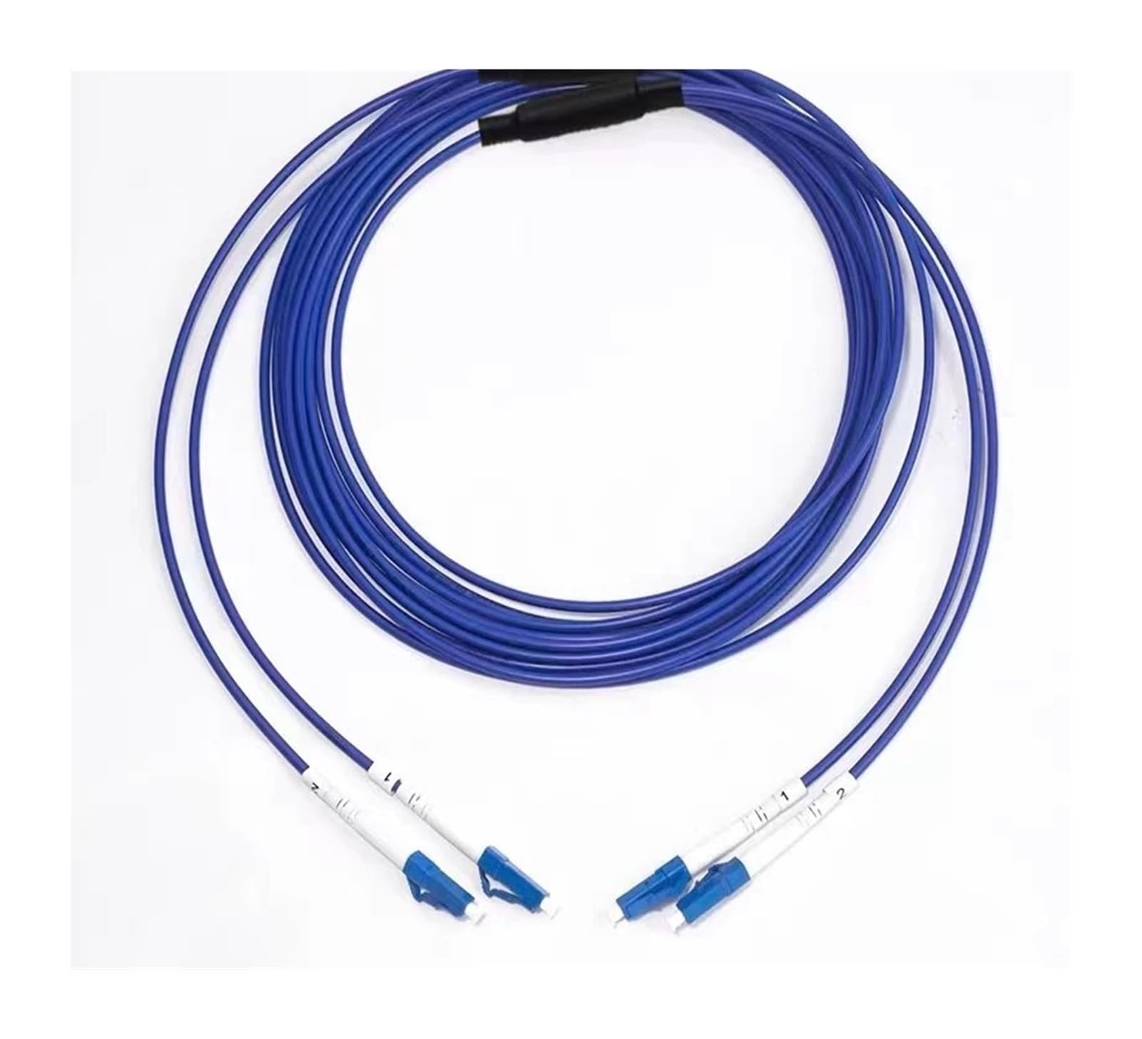 Cordon de raccordement de Fibre Optique blindé, 20m, 2 cœurs, 2C SM MM OM1 OM2 OM3, intérieur et extérieur LC SC FC St LSZH TPU FTTH Jumper 2 cœurs 20mtr(SC-SC,2C Blue SM)