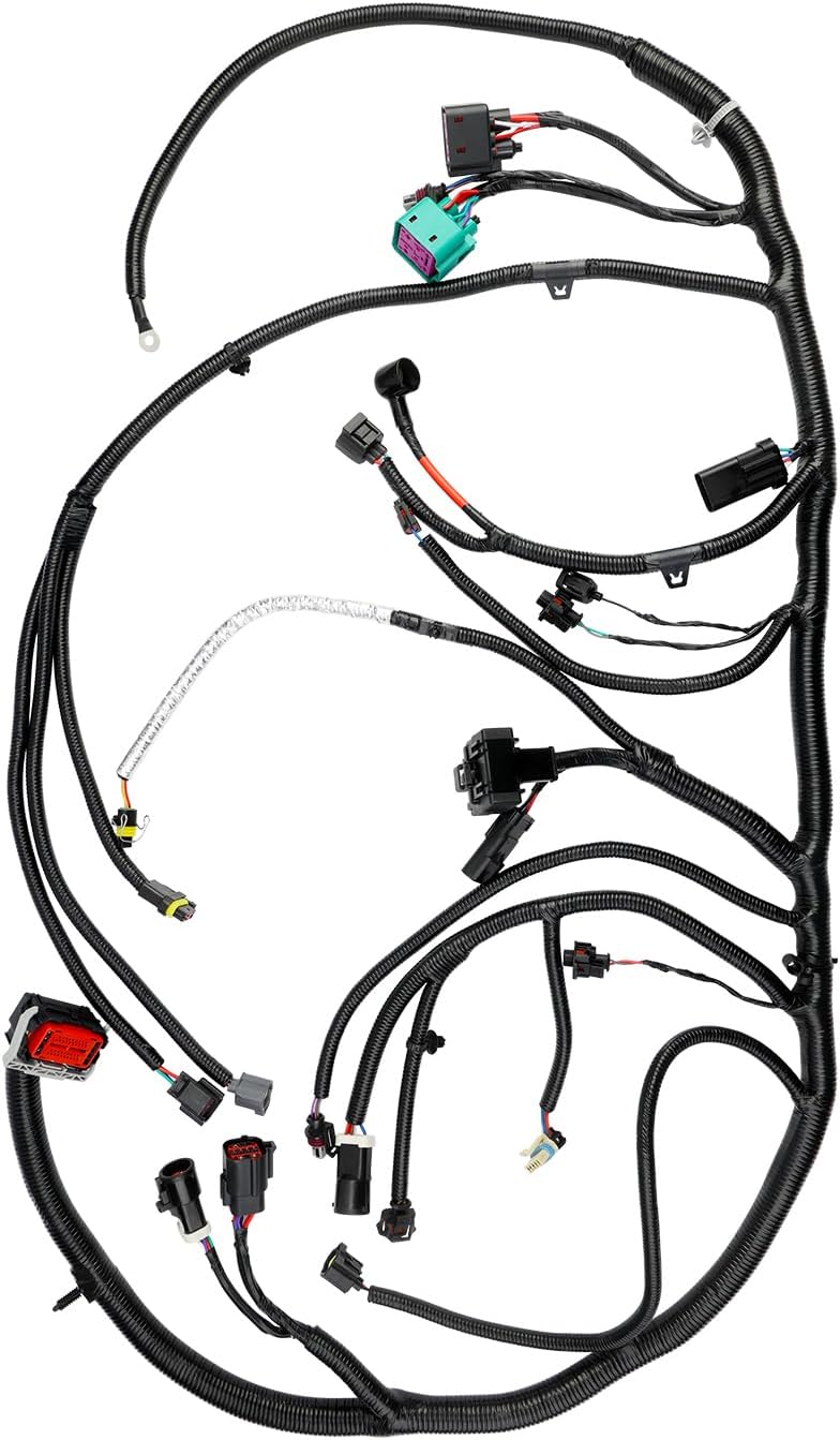 Engine Wiring Harness Cable Assembly, Compatible with 2005 2006 2007 Ford F250 F350 F450 F550 Super Duty 6.0L Diesel Engine, Replace# 5C3Z-12B637-BA, 5C3Z12B637BA, Build Date of 11/4/2004 and Later