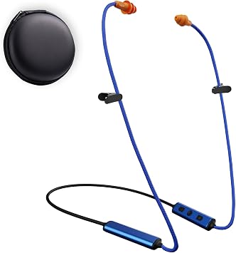 Ear Plugs Bluetooth Headphones for Work, Neckband Wireless Earbuds with 20 Hour Battery, Noise Reduction Isolating in-Ear Earplug Earphones with Mic and Controls, for Industrial Safety Construction