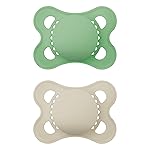 MAM Original Matte Baby Pacifiers, Binky for 0-6 Months, BPA-Free Silicone Nipple, Easy to Clean, Best for Newborn Babies, Developed with Medical Experts, 2 Count Binkies with Sterilizer Case