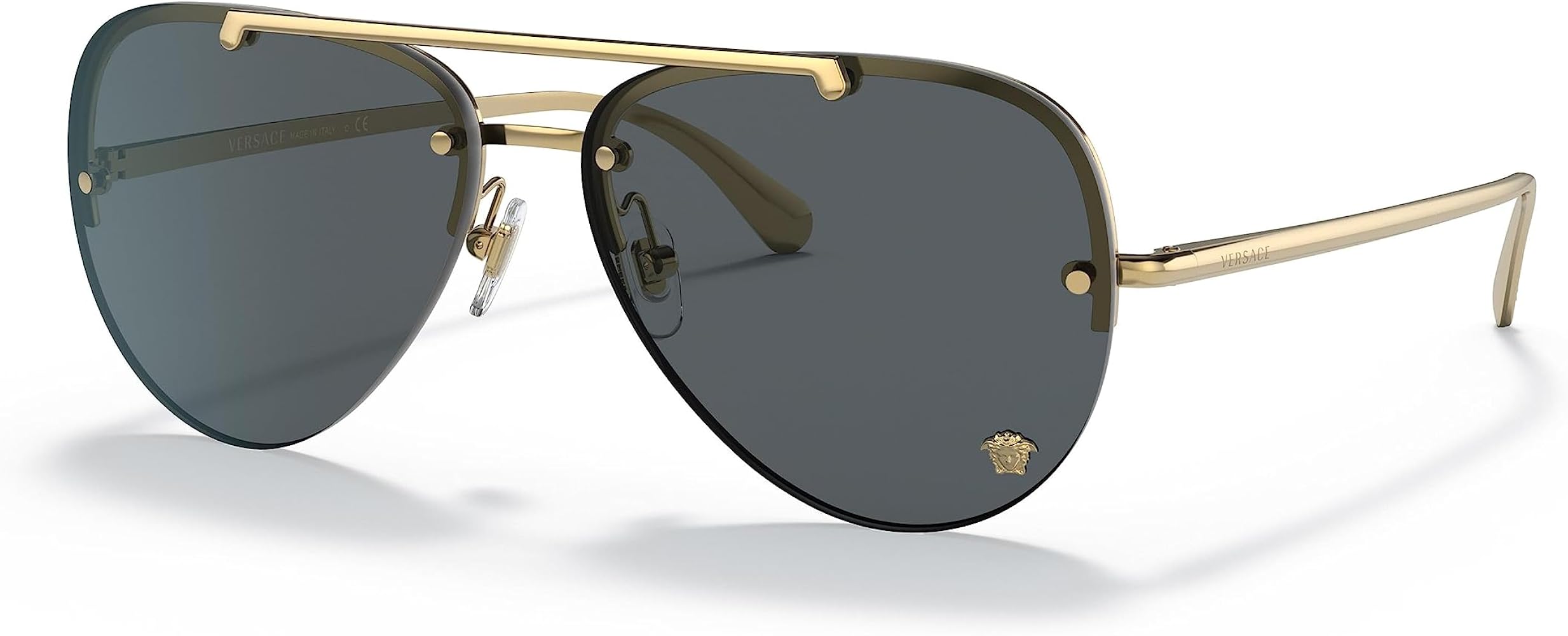 Amazon.com: Versace VE2231 60mm Non-Polarized Aviator Sunglasses