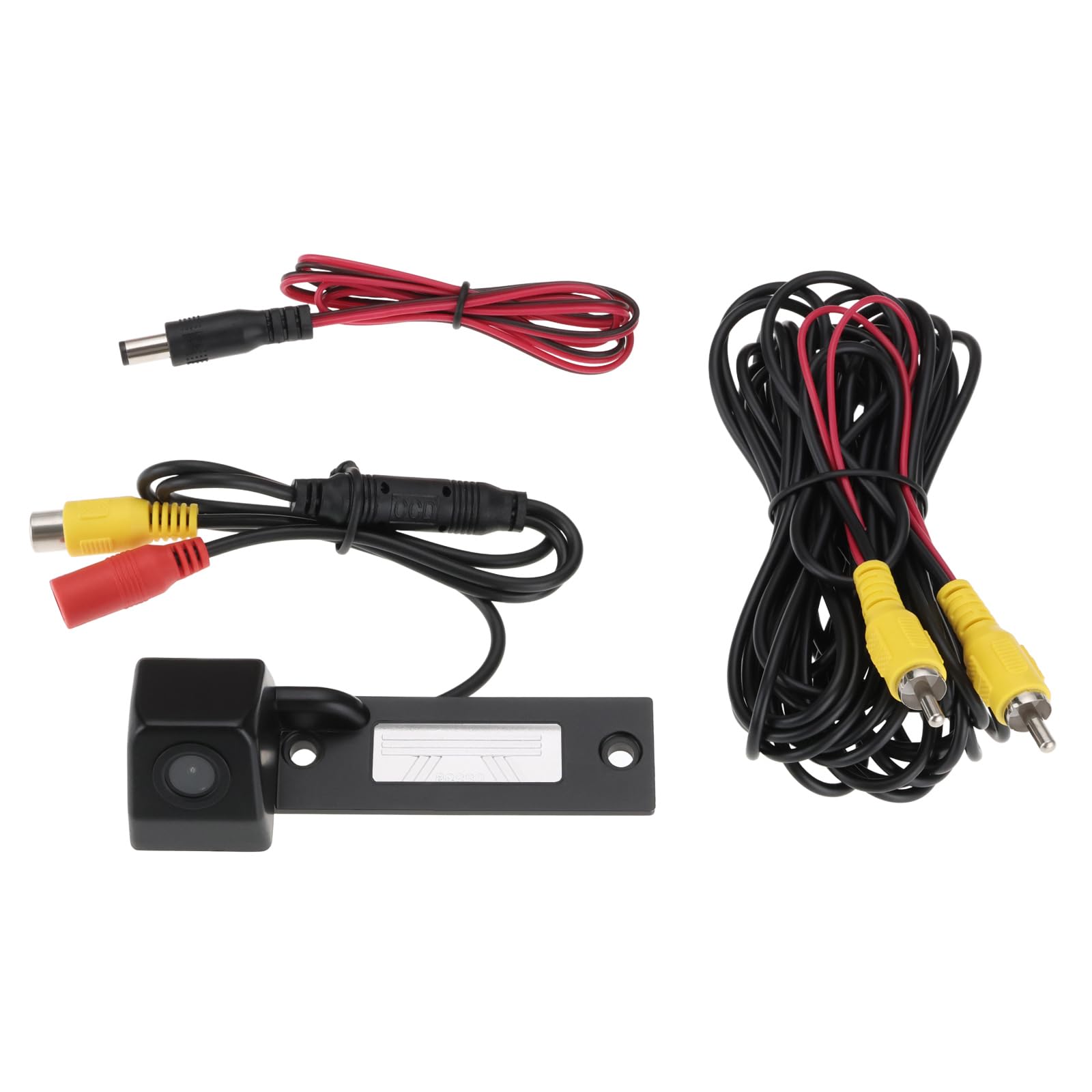 EMSea 1 Juego de Cámara de Visión Trasera Impermeable de 170 ° de Ancho 73 X 23 Mm Pieza de Repuesto 3B5943021 Compatible con Transporter T5 2003-2009 Compatible con Mk3 2003-2015 Luz de Matrícula