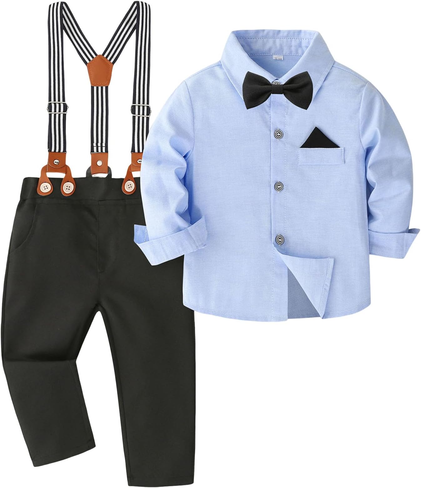 Baby Gentleman Set, Festive Clothing, 1-10 Years, Christening Clothing, Long-Sleeved Shirt & Trousers Outfit