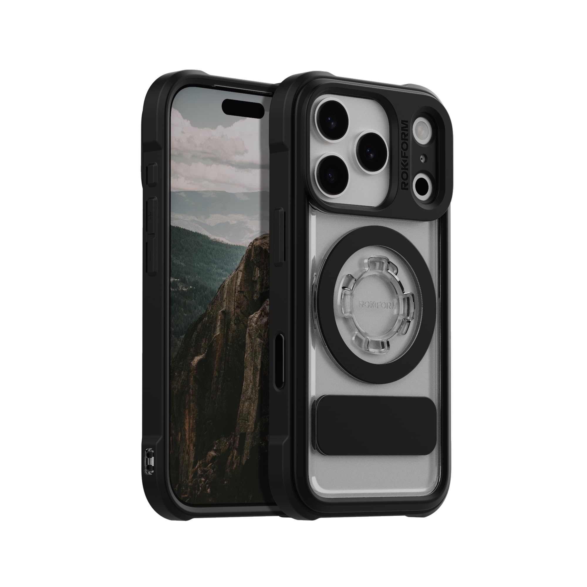 ROKFORM Crystal Case Compatible with iPhone 17 Pro, Magnetic Cover (Clear)