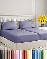 Vista 145 de Juego de sábanas de 4 piezas de tamaño matrimonial, sábanas extrasuaves, transpirables y refrescantes, sábanas duraderas de lujo para mujeres