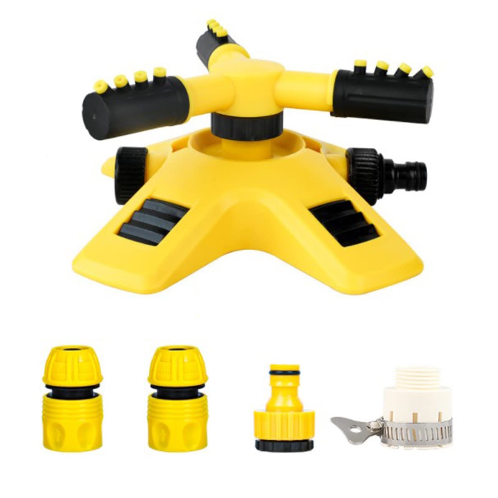 Rociador de jardín for césped, rociador de Agua automático de 360 ​​Grados, Cabezal de rociador de riego de Patio de césped ABS, Boquilla de rociador de Suministro de jardín Ajustable