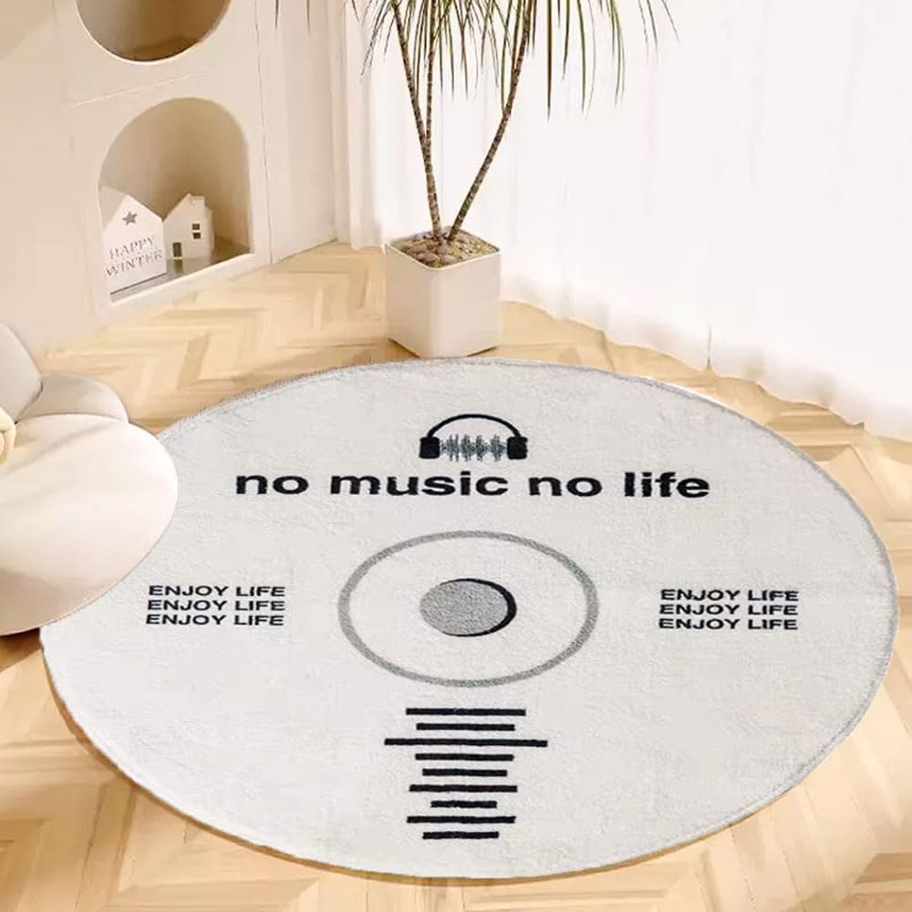 Creative CD Disc Floor Mat Bathroom Rugs Non-Slip Washable Absorbent Floor Doormats Bath Mat Super Soft for Entrance Decoration Indoor Water Absorption (100cm, 02)