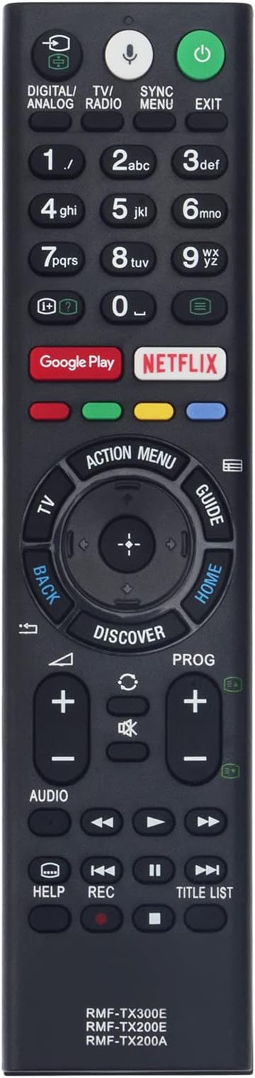 ALLIMITYRMF-TX300E sub RMF-TX200E Remote Control Replce Fit for Sony Bravia TV KD-43XE8005 KD-55XE8505KD-55XD8505 KD-55XD8577 KD-55XD8599KD-55XE9005 KD-75XE9405 KD-55XD8005 KD-55XD8005