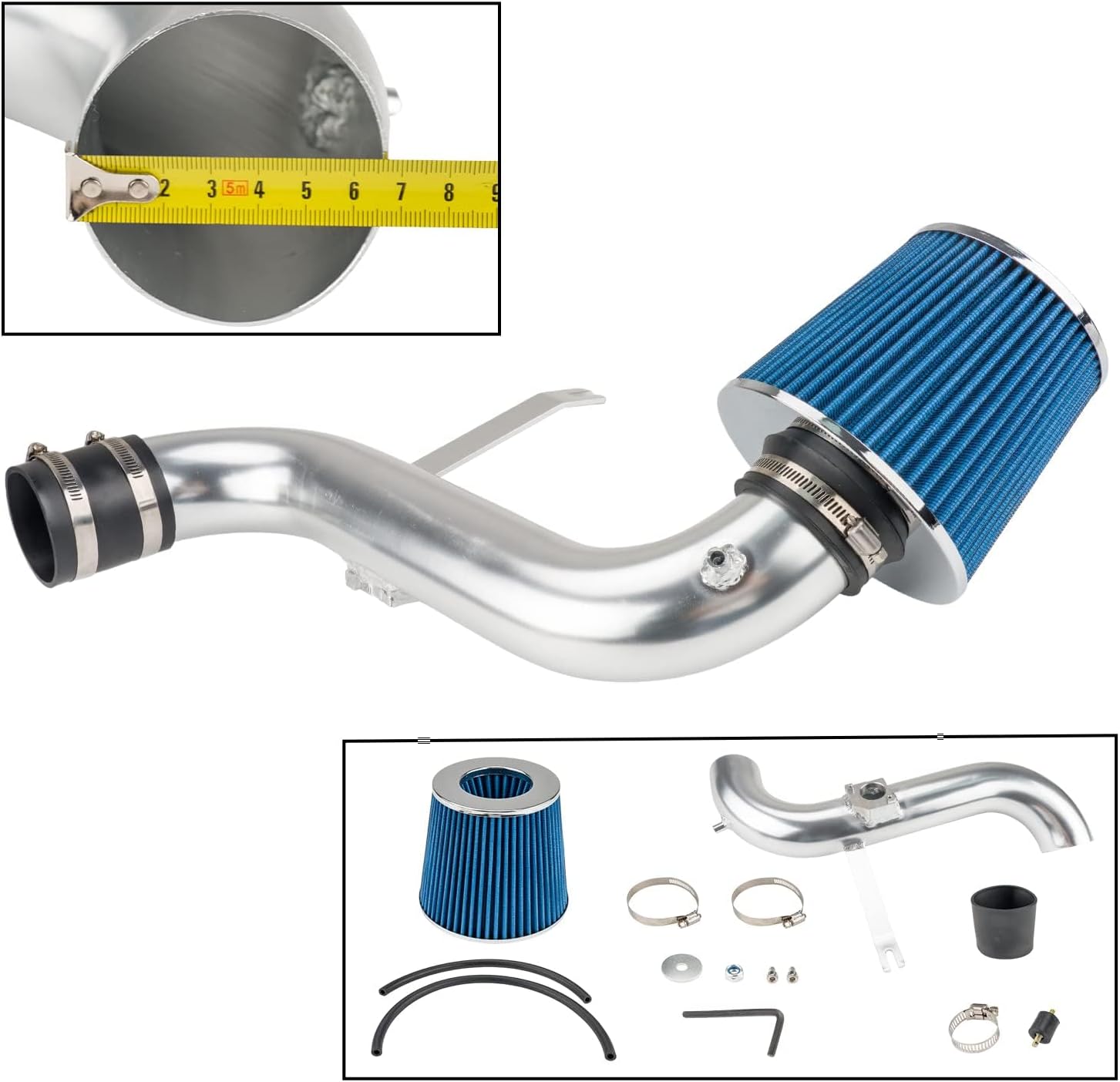 Cold Air Intake Kit with Filter Heat Shield for 2001 IS300 3.0L L6 (Blue)