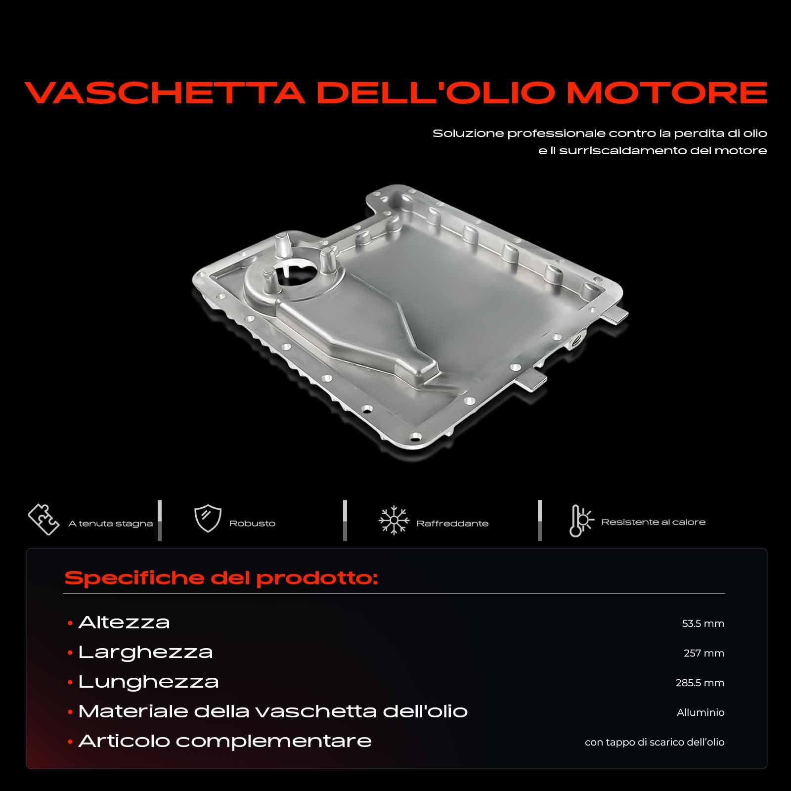 Frankberg Coppa dell'olio coppa dell'olio motore benzina inferiore | Compatibile con: X5 E53