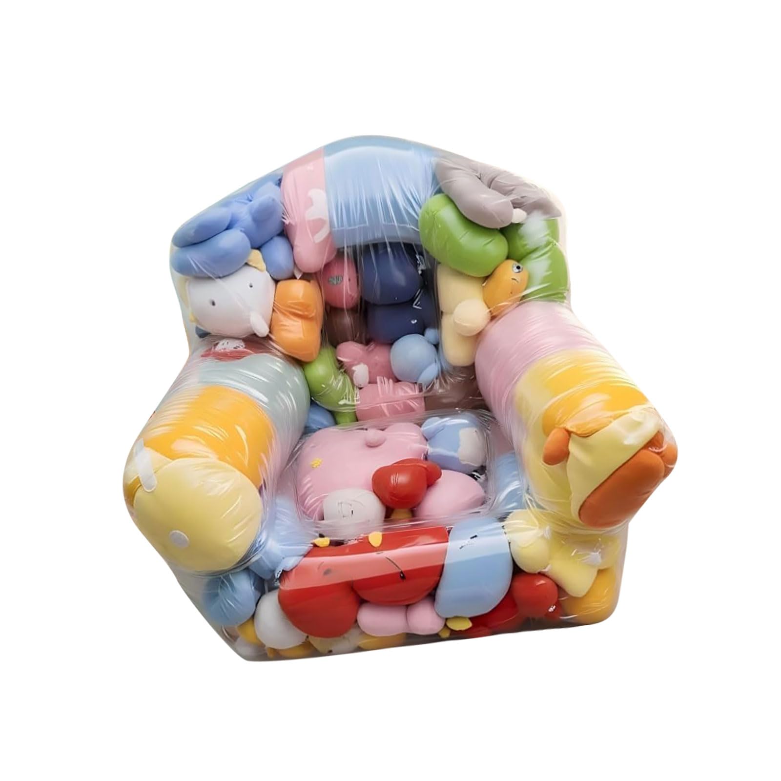 Funda para puf de PVC resistente de 105x90 cm con diseño seguro infantil para juguetes