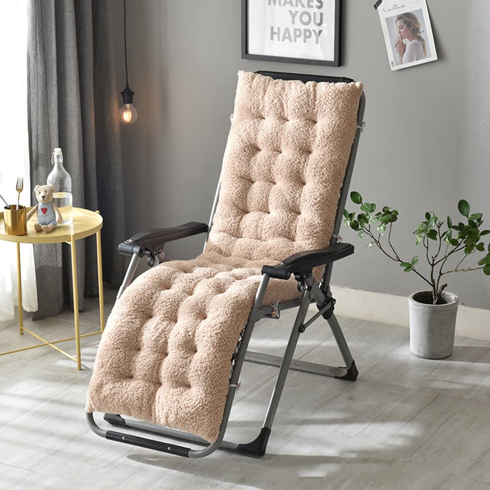 Cómodo cojín para tumbona, colchón suave para uso en exteriores e interiores, 130 x 50 cm, ideal para mecedoras y relajación