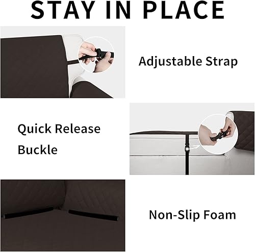 Miniatura 484 de Easy-Going - Funda reversible para sofá, resistente al agua, con varillas de espuma y correas elásticas, protector de muebles para mascotas y perros