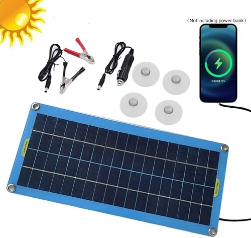 Miniatura 2 de 30W Solar Car Battery Charger, 12V Polycrystalline Solar Panel Car Battery-Charger With Blocking Diode To Prevent Reverse-Discharge For Vehicle &