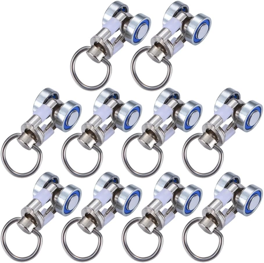 Cabilock 100pcs Metal Bearing Rollers for Ceiling Mounted Curtain Tracks Silent Pulleys for Smooth and Flexible Replacement Trolley for Curtains and Room Dividers