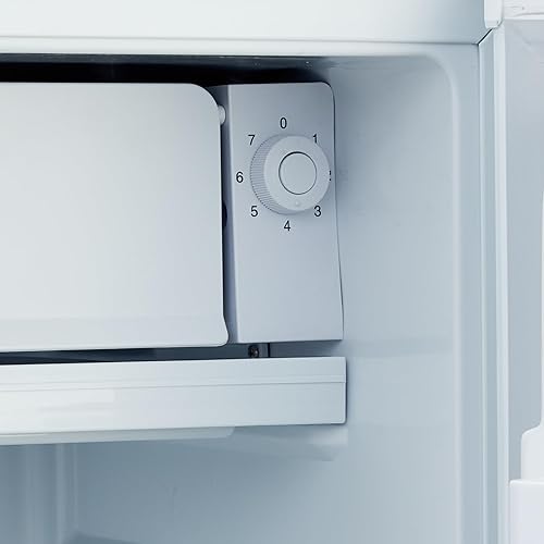 Miniatura 7 de ACONEE Mini refrigerador de 4.5 pies cúbicos con congelador, refrigerador con 2 puertas de acero inoxidable, 5 ajustes de termostato ajustables,